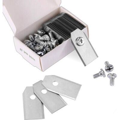 ABYSSE 45 X Lames De Couteau En Titane Pour Toutes Les Tondeuses Robotiques (3g-0.75mm) Avec 45 Vis, Lames De Rechange Pour Modèles 105,310,315,320,420,430x,r40i - Publicité ABYSSE 45 X Lames De Couteau En Titane Pour Toutes Les Tondeuses Robotiques (3g-0.75mm) Avec 45 Vis, Lames De Rechange Pour Modèles 105,310,315,320,420,430x,r40i - Publicité