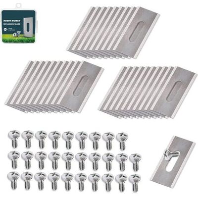 ACKERMAN Lot De 30 Lames De Rechange Pour Tondeuse Robot, Lames À Trou Long, Compatibles Avec Husqvarna/automower/gardena, Lames De Rechange Universelles Pour Tondeuse Robot. Publicité ACKERMAN Lot De 30 Lames De Rechange Pour Tondeuse Robot, Lames À Trou Long, Compatibles Avec Husqvarna/automower/gardena, Lames De Rechange Universelles Pour Tondeuse Robot. Publicité