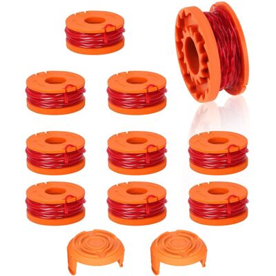 BRINSEA Bobine De Rechange Pour Tondeuse À Gazon Worx Wa0010/wa6531, Compatible Avec Worx Wa0010, Capuchon D'Alimentation Pour Cordon De Désherbage Automatique, Cordon De Tondeuse À Gazon Sans Fil, Lot De 10 - Publicité BRINSEA Bobine De Rechange Pour Tondeuse À Gazon Worx Wa0010/wa6531, Compatible Avec Worx Wa0010, Capuchon D'Alimentation Pour Cordon De Désherbage Automatique, Cordon De Tondeuse À Gazon Sans Fil, Lot De 10 - Publicité