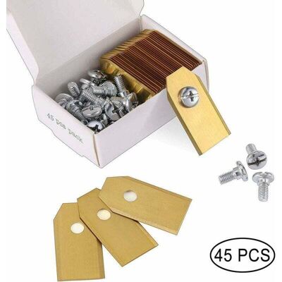 BRAST 45 Lames En Titane Pour Toutes Les Tondeuses Robotisées Husqvarn/automower/yardforce/gardena (3 G - 0,75 Mm) Avec 45 Vis, Lames De Rechange Pour Modèles 105,310,315,320,420,430x,r40i - Publicité BRAST 45 Lames En Titane Pour Toutes Les Tondeuses Robotisées Husqvarn/automower/yardforce/gardena (3 G - 0,75 Mm) Avec 45 Vis, Lames De Rechange Pour Modèles 105,310,315,320,420,430x,r40i - Publicité