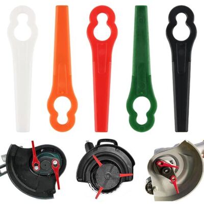 SCORPIO 100 Pcs Lames En Plastique De Rechange, Lame Tondeuse Gazon, Lame Debrouissalleuses, Pour Jardin Et Pelouse Coupe Bordures - Publicité SCORPIO 100 Pcs Lames En Plastique De Rechange, Lame Tondeuse Gazon, Lame Debrouissalleuses, Pour Jardin Et Pelouse Coupe Bordures - Publicité