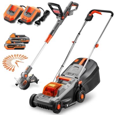 Fuxtec Kit Jardin Sans Fil 20v Fx-e1rm20eco-set & Fx-e1rt20-set Tondeuse À Batterie 30 Cm & Coupe-bordure Batterie Interchangeable Kit Entretien Jardin 20v - Publicité Fuxtec Kit Jardin Sans Fil 20v Fx-e1rm20eco-set & Fx-e1rt20-set Tondeuse À Batterie 30 Cm & Coupe-bordure Batterie Interchangeable Kit Entretien Jardin 20v - Publicité