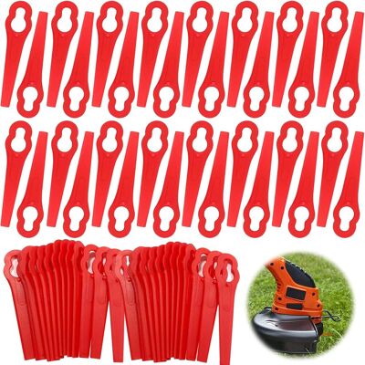 GRASSLIN 120pcs Lames De Coupe,plastique Rouge,accessoires Tondeuse,rechange Coupe-bordure,pelouse Jardin - Publicité GRASSLIN 120pcs Lames De Coupe,plastique Rouge,accessoires Tondeuse,rechange Coupe-bordure,pelouse Jardin - Publicité