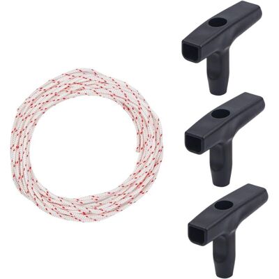 MOXIE Corde De Démarreur À Rappel 10 Mètres 3,0 Mm, Corde De Traction Avec 3 Pièces Poignée De Démarrage Pour Pièces De Tondeuse À Gazon - Publicité MOXIE Corde De Démarreur À Rappel 10 Mètres 3,0 Mm, Corde De Traction Avec 3 Pièces Poignée De Démarrage Pour Pièces De Tondeuse À Gazon - Publicité
