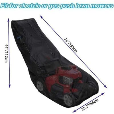 BARKBUSTERS Housse Imperméable Pour Tondeuse À Gazon Avec Cordon De Serrage Coupe-vent, Anti-poussière, Anti-uv, 210d Oxford Fabric Walk Behind Lawnmower Cover (193 X 64 X 112 Cm) - Publicité BARKBUSTERS Housse Imperméable Pour Tondeuse À Gazon Avec Cordon De Serrage Coupe-vent, Anti-poussière, Anti-uv, 210d Oxford Fabric Walk Behind Lawnmower Cover (193 X 64 X 112 Cm) - Publicité