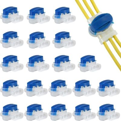 Andiamo Lot De 20 Connecteurs De Câble Étanches – Raccords Pour Tondeuse Robot – Résine. 3 Trous. 22-14 Awg. Facile À Installer - Publicité Andiamo Lot De 20 Connecteurs De Câble Étanches – Raccords Pour Tondeuse Robot – Résine. 3 Trous. 22-14 Awg. Facile À Installer - Publicité
