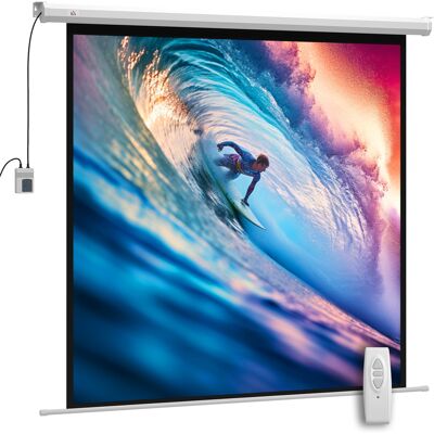 HEAT Écran De Projection Motorisé De 85 Pouces, 4k Hd, Électrique, Montage Mural Ou Au Plafond, Panneau De Commande Et Télécommande - Publicité HEAT Écran De Projection Motorisé De 85 Pouces, 4k Hd, Électrique, Montage Mural Ou Au Plafond, Panneau De Commande Et Télécommande - Publicité