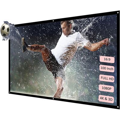 OEM Écran De Projection Portable Hd 16:9 De 100 Pouces, Pliable Et Mural, Pour Home Cinéma, Bureau Et Films En Intérieur Et Extérieur. Publicité OEM Écran De Projection Portable Hd 16:9 De 100 Pouces, Pliable Et Mural, Pour Home Cinéma, Bureau Et Films En Intérieur Et Extérieur. Publicité