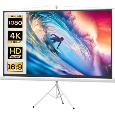 OEM Écran De Projection 100 Pouces Avec Support Trépied Hauteur Réglable, Écran 4k Hd 16:9 - Publicité OEM Écran De Projection 100 Pouces Avec Support Trépied Hauteur Réglable, Écran 4k Hd 16:9 - Publicité
