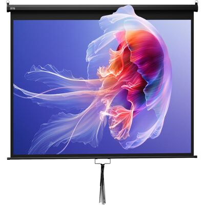 HEAT Écran De Projection Hd 4k 4:3 De 120 Pouces, Boîtier Métallique, Hauteur D'Écran Réglable Manuellement, 244 X 183 Cm, Noir - Publicité HEAT Écran De Projection Hd 4k 4:3 De 120 Pouces, Boîtier Métallique, Hauteur D'Écran Réglable Manuellement, 244 X 183 Cm, Noir - Publicité