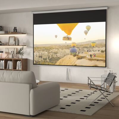 HEAT Écran De Projection Pour Téléviseur Et Home Cinéma De 120 Pouces, Vidéoprojecteur Hd 4k 16:9, Montage Mural Ou Au Plafond - Publicité HEAT Écran De Projection Pour Téléviseur Et Home Cinéma De 120 Pouces, Vidéoprojecteur Hd 4k 16:9, Montage Mural Ou Au Plafond - Publicité