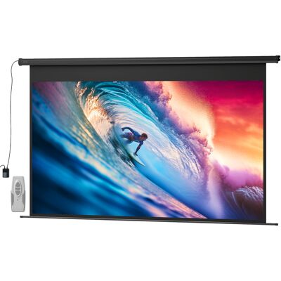 OEM Écran De Projection Motorisé 120 Pouces, 16:9 4k Hd, Fixation Mural Ou Plafond Avec Télécommande, 297x8x183cm - Publicité OEM Écran De Projection Motorisé 120 Pouces, 16:9 4k Hd, Fixation Mural Ou Plafond Avec Télécommande, 297x8x183cm - Publicité
