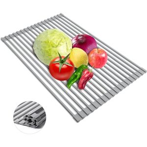 Jalleria - Gouttoir À Vaisselle Enroulable, Égouttoir À Vaisselle Au-dessus De L'Évier, Adapté Au Rangement Du Plan De Travail De L'Évier De Cuisine, 4730cm - Publicité Jalleria - Gouttoir À Vaisselle Enroulable, Égouttoir À Vaisselle Au-dessus De L'Évier, Adapté Au Rangement Du Plan De Travail De L'Évier De Cuisine, 4730cm - Publicité