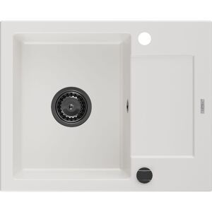 Mexen - Enzo Évier En Granit À 1 Cuve Avec Égouttoir 576 X 465 Mm, Blanc, Siphon Noir - 6506571005-20-b - Publicité Mexen - Enzo Évier En Granit À 1 Cuve Avec Égouttoir 576 X 465 Mm, Blanc, Siphon Noir - 6506571005-20-b - Publicité