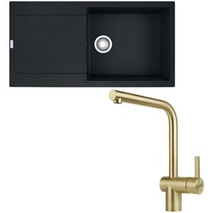 Franke - Pack Évier Xl Maris Fragranit 970 X 500 X 200 Mm + Mitigeur Atlas Néo Or - Publicité Franke - Pack Évier Xl Maris Fragranit 970 X 500 X 200 Mm + Mitigeur Atlas Néo Or - Publicité