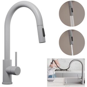 Primagran - Robinet De Cuisine 9010, Robinet D'Évier Rotation 360°, Robinet Haute Pression, Avec Deux Types De Jet, Avec Bec Rétractable, Gris - Publicité Primagran - Robinet De Cuisine 9010, Robinet D'Évier Rotation 360°, Robinet Haute Pression, Avec Deux Types De Jet, Avec Bec Rétractable, Gris - Publicité