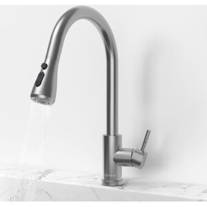Robinet De Cuisine Coree Mitigeur Cuisine Col De Cygne Brossée Douchette Extractible Rotatif À 360° Évier Acier Inoxydable 304 2 Modes - Publicité Robinet De Cuisine Coree Mitigeur Cuisine Col De Cygne Brossée Douchette Extractible Rotatif À 360° Évier Acier Inoxydable 304 2 Modes - Publicité