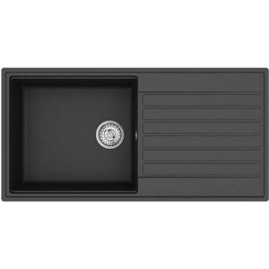 Swiss Aqua Technologies - 100x50 Cm Évier Avec Égouttoir Réversible En Granite, À Encastrer, Noir (satsinkgqk103b) - Publicité Swiss Aqua Technologies - 100x50 Cm Évier Avec Égouttoir Réversible En Granite, À Encastrer, Noir (satsinkgqk103b) - Publicité