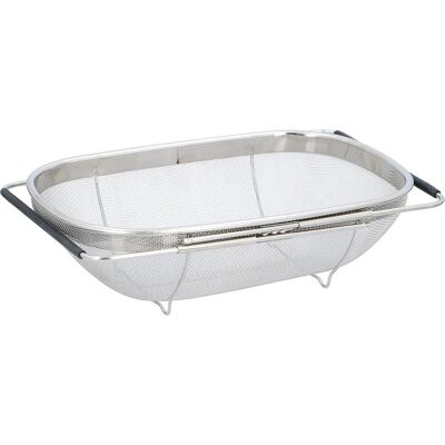 GRASSLIN 1 - Passoire - Évier - Acier Inoxydable - Extensible Jusqu'à 55 Cm - Pour Pâtes Et Légumes - Cuisine - Argent - 33x23,5x10 Cm - Publicité GRASSLIN 1 - Passoire - Évier - Acier Inoxydable - Extensible Jusqu'à 55 Cm - Pour Pâtes Et Légumes - Cuisine - Argent - 33x23,5x10 Cm - Publicité
