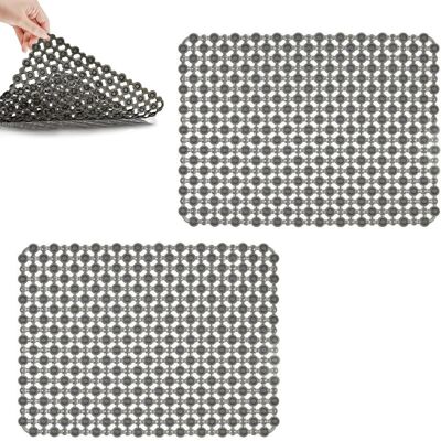 GRASSLIN 2 Tapis Évier,40x30cm,pvc,tapis Égouttement,découpable,noir,cuisine,bain - Publicité GRASSLIN 2 Tapis Évier,40x30cm,pvc,tapis Égouttement,découpable,noir,cuisine,bain - Publicité