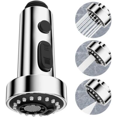 SCORPIO Tête Robinet Cuisine 3 Modes,douchette De Remplacement G1/2 Pour Mitigeur Rétractable,pivot 360°,filetage Mâle,universelle Pour Évier - Publicité SCORPIO Tête Robinet Cuisine 3 Modes,douchette De Remplacement G1/2 Pour Mitigeur Rétractable,pivot 360°,filetage Mâle,universelle Pour Évier - Publicité