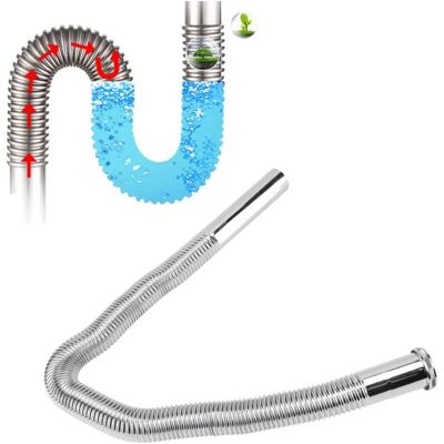 MOXIE Tuyau De Vidange D'Évier Flexible, Filetage G1-1/4 En Laiton, Tuyau De Vidange D'Évier De Salle De Bain De Cuisine En Forme De U, Pour Vidange D'Évier - Publicité MOXIE Tuyau De Vidange D'Évier Flexible, Filetage G1-1/4 En Laiton, Tuyau De Vidange D'Évier De Salle De Bain De Cuisine En Forme De U, Pour Vidange D'Évier - Publicité