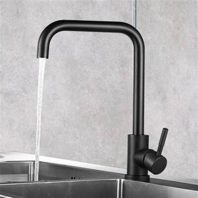 MOXIE Mitigeur De Cuisine Noir Robineterrie Cuisine De 7-forme En 304 Acier Brossé Mitigeur Cuisine 360 Rotatif Avec Mousseur Démontable Robinet De Cuisine Anti-calcaire(noir) - Publicité MOXIE Mitigeur De Cuisine Noir Robineterrie Cuisine De 7-forme En 304 Acier Brossé Mitigeur Cuisine 360 Rotatif Avec Mousseur Démontable Robinet De Cuisine Anti-calcaire(noir) - Publicité