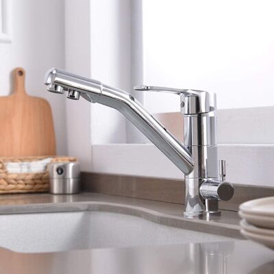 Generic Robinet De Cuisine Mitigeur 3 Voies, Osmose Inverse Multifonctionnelle En Laiton Chaud Et Froid À Pivotant À 360°s, Robinetterie De Cuisine - Publicité Generic Robinet De Cuisine Mitigeur 3 Voies, Osmose Inverse Multifonctionnelle En Laiton Chaud Et Froid À Pivotant À 360°s, Robinetterie De Cuisine - Publicité