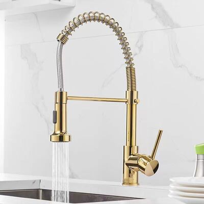 SANS MARQUE Robinet De Cuisine Doré, Robinet De Cuisine Rotatif À 360 Degrés, Robinet À Ressort, Robinet D'Évier - Publicité SANS MARQUE Robinet De Cuisine Doré, Robinet De Cuisine Rotatif À 360 Degrés, Robinet À Ressort, Robinet D'Évier - Publicité