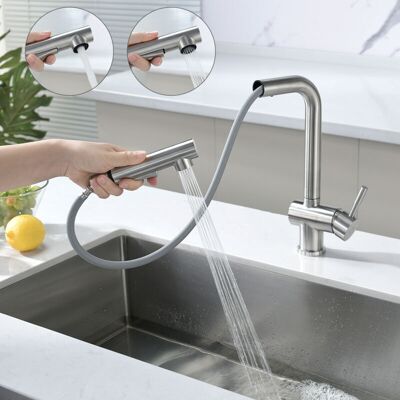 OEM Robinet Cuisine Avec -douchette Mitigeur -douchette D'Évier Extractible À 2 Jets Mitigeur Evier Pivotant À 360° Mitigeur De Cuisine Avec Barboteur Démotable-dou - Publicité OEM Robinet Cuisine Avec -douchette Mitigeur -douchette D'Évier Extractible À 2 Jets Mitigeur Evier Pivotant À 360° Mitigeur De Cuisine Avec Barboteur Démotable-dou - Publicité