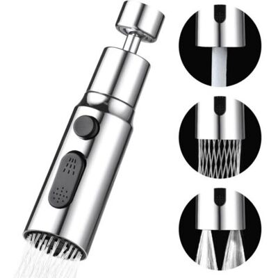 SCORPIO Douchette Evier Cuisine Robinet 360 Degres, 3 Modes Embout Robinet Cuisine Avec Aerateur, Mitigeur Evier Cuisine Tete De Robinet Rotative, Adaptateur Robinet Universal Orientable - Publicité SCORPIO Douchette Evier Cuisine Robinet 360 Degres, 3 Modes Embout Robinet Cuisine Avec Aerateur, Mitigeur Evier Cuisine Tete De Robinet Rotative, Adaptateur Robinet Universal Orientable - Publicité