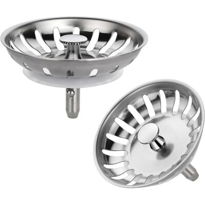GRASSLIN 2pcs - Bouchon Évier - Filtre Évier - Acier Inoxydable Avec Joint Silicone Étanche Et Drainage Rapide Pour Cuisine 82mm Argent - Publicité GRASSLIN 2pcs - Bouchon Évier - Filtre Évier - Acier Inoxydable Avec Joint Silicone Étanche Et Drainage Rapide Pour Cuisine 82mm Argent - Publicité