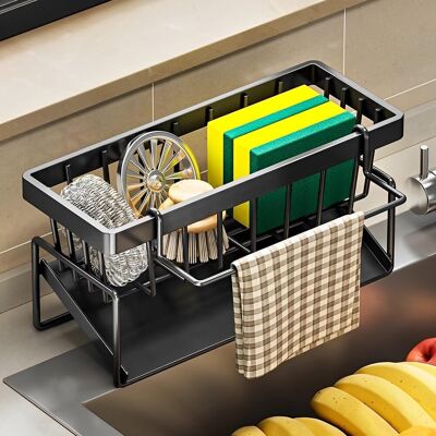 Generic Organisateur D'Évier De Cuisine,pour Éponge Avec Plateau D'Égouttement Automatique,porte Éponges Pas De Perçage Organisateur Evier Acier Inoxydable - Publicité Generic Organisateur D'Évier De Cuisine,pour Éponge Avec Plateau D'Égouttement Automatique,porte Éponges Pas De Perçage Organisateur Evier Acier Inoxydable - Publicité