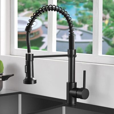 OEM Miigeur Cuisine Robinet De Cuisine Mono Commande Rotation 360° Robinet Évier Modern Design Inox 304 Noir - Publicité OEM Miigeur Cuisine Robinet De Cuisine Mono Commande Rotation 360° Robinet Évier Modern Design Inox 304 Noir - Publicité
