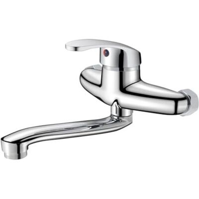 Scotch Robinet De Cuisine Mural, Mitigeur, Eau Chaude Et Froide, Bec Pivotant À 360°, Chromé (20 Cm) - Publicité Scotch Robinet De Cuisine Mural, Mitigeur, Eau Chaude Et Froide, Bec Pivotant À 360°, Chromé (20 Cm) - Publicité