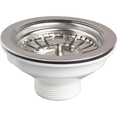 GRASSLIN 1 - Bonde À Panier - Évier Inox - Commande Manuelle Sans Trop-plein - Pour Cuisine Et Buanderie - Chromé - Ø90 Cm - Publicité GRASSLIN 1 - Bonde À Panier - Évier Inox - Commande Manuelle Sans Trop-plein - Pour Cuisine Et Buanderie - Chromé - Ø90 Cm - Publicité
