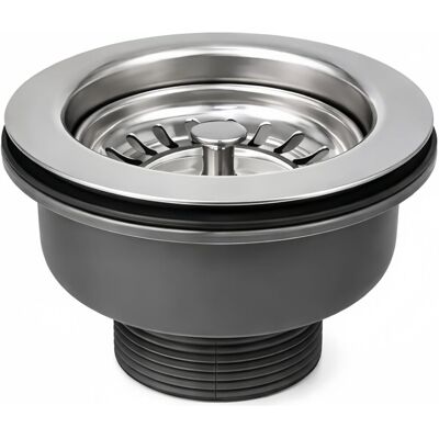 GRASSLIN 1 - Bonde D'Évier - Filtre Cuisine - Acier Inoxydable 304 - Double Couche Étanche - Pour Trou Ø85 Mm Support Ø57 Mm - Argent - Publicité GRASSLIN 1 - Bonde D'Évier - Filtre Cuisine - Acier Inoxydable 304 - Double Couche Étanche - Pour Trou Ø85 Mm Support Ø57 Mm - Argent - Publicité
