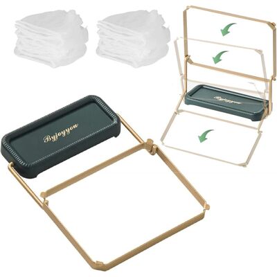 GRASSLIN 1 Support Filtre Évier Pliable, 50 Sachets Maille, Rangement Cuisine Pour Fruits Légumes Déchets, Vert - Publicité GRASSLIN 1 Support Filtre Évier Pliable, 50 Sachets Maille, Rangement Cuisine Pour Fruits Légumes Déchets, Vert - Publicité