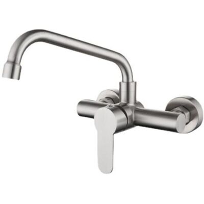 URSUS Robinet De Cuisine Mural En Acier Inoxydable 304, Vadrouille, Évier De Piscine, Balcon, Buanderie, Robinet Rotatif Chaud Et Froid, Diamètre Du Siège De Valve 3,2 Cm, Argent- - Publicité URSUS Robinet De Cuisine Mural En Acier Inoxydable 304, Vadrouille, Évier De Piscine, Balcon, Buanderie, Robinet Rotatif Chaud Et Froid, Diamètre Du Siège De Valve 3,2 Cm, Argent- - Publicité