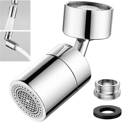 Zanussi Lot De 2 Aérateurs De Robinet Pivotants À 360° Pour Robinet De Cuisine, Aérateur De Robinet À Économie D'Eau Avec 2 Modes De Pulvérisation, Adapté Aux Robinets Avec Filetage Externe M22 Ou Bec Fileté - Publicité Zanussi Lot De 2 Aérateurs De Robinet Pivotants À 360° Pour Robinet De Cuisine, Aérateur De Robinet À Économie D'Eau Avec 2 Modes De Pulvérisation, Adapté Aux Robinets Avec Filetage Externe M22 Ou Bec Fileté - Publicité