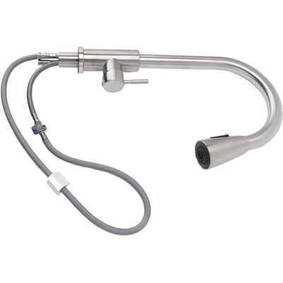 HEAT Robinet De Cuisine Universel À Douchette Extractible En Acier Inoxydable Brossé, Pivotant À 360 Degrés, Pour La Maison - Publicité HEAT Robinet De Cuisine Universel À Douchette Extractible En Acier Inoxydable Brossé, Pivotant À 360 Degrés, Pour La Maison - Publicité