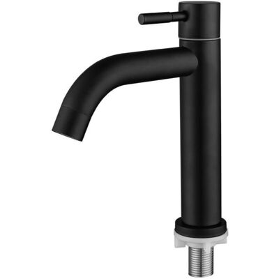BRINSEA Robinet Mat Bassin En Acier Inoxydable Noir Robinet D'Eau Froide Unique Robinet Pour La Maison Cuisine Salle Utilisation, G1 / 2in Filetage Male (simple Froid) - Publicité BRINSEA Robinet Mat Bassin En Acier Inoxydable Noir Robinet D'Eau Froide Unique Robinet Pour La Maison Cuisine Salle Utilisation, G1 / 2in Filetage Male (simple Froid) - Publicité