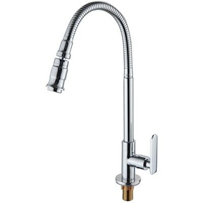 URSUS Robinet D'Évier De Cuisine Rotatif À 360 Degrés, Bar De Salle De Bain, Jardin Extérieur, Robinet De Blanchisserie À Col Doux D'Eau Froide Unique En Cuivre, Argent- - Publicité URSUS Robinet D'Évier De Cuisine Rotatif À 360 Degrés, Bar De Salle De Bain, Jardin Extérieur, Robinet De Blanchisserie À Col Doux D'Eau Froide Unique En Cuivre, Argent- - Publicité