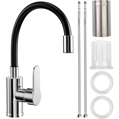 URSUS Mitigeur Évier Avec Bec Flexible, Robinet Cuisine Noir, Cuisine Mitigeur Flexible Rotative À 360°, Robinet De Cuisine Flexible, Robinet Evier Cuisine Avec Perlator Economiseur D'Eau - Publicité URSUS Mitigeur Évier Avec Bec Flexible, Robinet Cuisine Noir, Cuisine Mitigeur Flexible Rotative À 360°, Robinet De Cuisine Flexible, Robinet Evier Cuisine Avec Perlator Economiseur D'Eau - Publicité