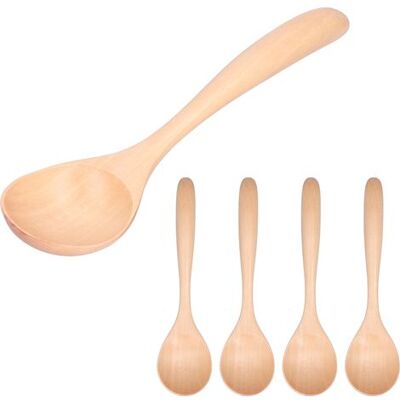 Zanussi 5cuillères À Soupe En Bois À Long Manche Pour Cuisine Maison, Restaurant Et Usage Domestique - Publicité Zanussi 5cuillères À Soupe En Bois À Long Manche Pour Cuisine Maison, Restaurant Et Usage Domestique - Publicité