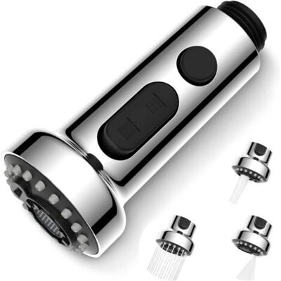 SCORPIO 3 Modes Tête Robinet De Cuisine Remplacement, Douchette Rétractable En Acier Inoxydable Pur Pour Mitigeur Universel G1/2, Pivotant À 360°, Filetage Mâle- Chrome. Publicité SCORPIO 3 Modes Tête Robinet De Cuisine Remplacement, Douchette Rétractable En Acier Inoxydable Pur Pour Mitigeur Universel G1/2, Pivotant À 360°, Filetage Mâle- Chrome. Publicité