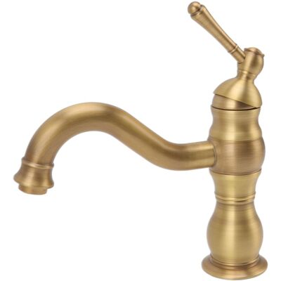 HEAT Robinet D'Évier En Cuivre Style Industriel Rétro Rétro, Mitigeur Eau Chaude/froide À Poignée Unique Pour Salle De Bain, Cuisine, Hôtel - Publicité HEAT Robinet D'Évier En Cuivre Style Industriel Rétro Rétro, Mitigeur Eau Chaude/froide À Poignée Unique Pour Salle De Bain, Cuisine, Hôtel - Publicité