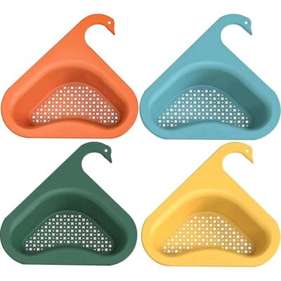 MOXIE 4 Pièces Passoire Evier, Panier D'Évier En Forme De Cygne, Étagère De Vidange D'Évier Triangulaire Étagère Rangement Pour Égouttoir Cuisine Pour Fruits, Légumes, Déchets, Restes - Publicité MOXIE 4 Pièces Passoire Evier, Panier D'Évier En Forme De Cygne, Étagère De Vidange D'Évier Triangulaire Étagère Rangement Pour Égouttoir Cuisine Pour Fruits, Légumes, Déchets, Restes - Publicité