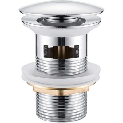 MOXIE Bonde De Vidage Universelle Pour Lavabo Et Évier Bonde D'Écoulement Chromé Pop Up En Laiton – Avec Système De Trop-plein,g1 1/4 - Publicité MOXIE Bonde De Vidage Universelle Pour Lavabo Et Évier Bonde D'Écoulement Chromé Pop Up En Laiton – Avec Système De Trop-plein,g1 1/4 - Publicité