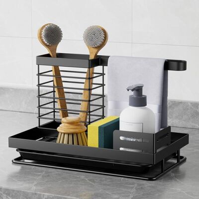 Vision Porte-éponge Avec Bac D'Égouttage Pour Évier De Cuisine, Organisateur De Rangement Pour Savons, Éponges Et Brosses - Publicité Vision Porte-éponge Avec Bac D'Égouttage Pour Évier De Cuisine, Organisateur De Rangement Pour Savons, Éponges Et Brosses - Publicité
